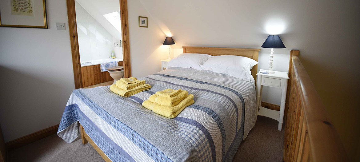 Half of Three self catering accommodation on the Isle of Skye features a double bedroom