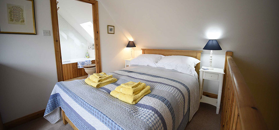 Half of Three self catering accommodation on the Isle of Skye features a double bedroom