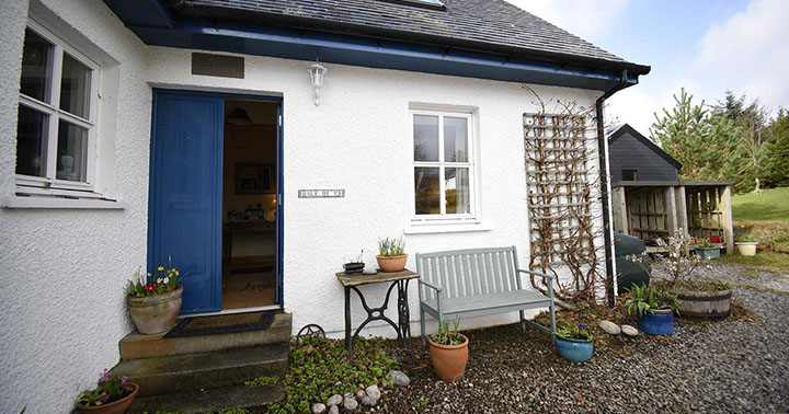 Half of Three self catering accommodation has a private entranc and great views