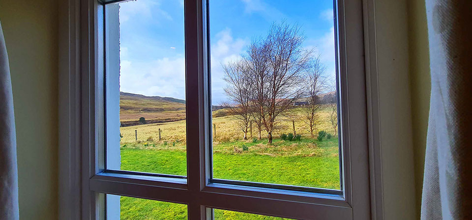 Enjoy mountain views at Half of Three self catering accommodation on the Isle of Skye